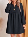 Northline Crepe Bishop Sleeve Smock Dress