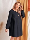 Northline Crepe Bishop Sleeve Smock Dress