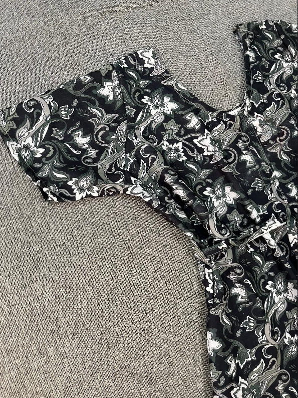 Northline Black Cambic A-line Dress