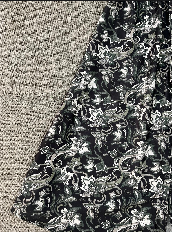 Northline Black Cambic A-line Dress