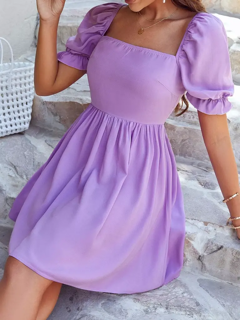 Northline Couture Lavender Ruffle Dress