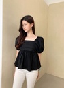 Northline Cotton Pleated Peplum Top