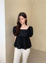 Northline Cotton Pleated Peplum Top
