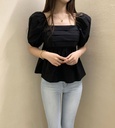 Northline Cotton Pleated Peplum Top