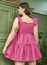  Northline Plus Ruffle Armhole Flounce Hem Dress