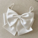 Northline White Bow Crop Top with Noodle Strap