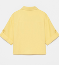 Northline Butter Yellow Cropped Shirt.png.webp