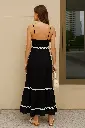 northline balck zigzag trendy dress-back.webp