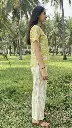Northline green Printed Cotton Co-ord Set for Women – Casual Summer Wear Kurta & Wide-Leg Pants 4.webp