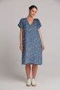 Northline Crepe Dress with Blue Ditsy Floral Print