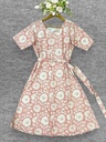 Northline Straight Sleeve Sanganeri Midi Dress