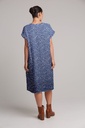 Northline Crepe Dress with Blue Ditsy Floral Print