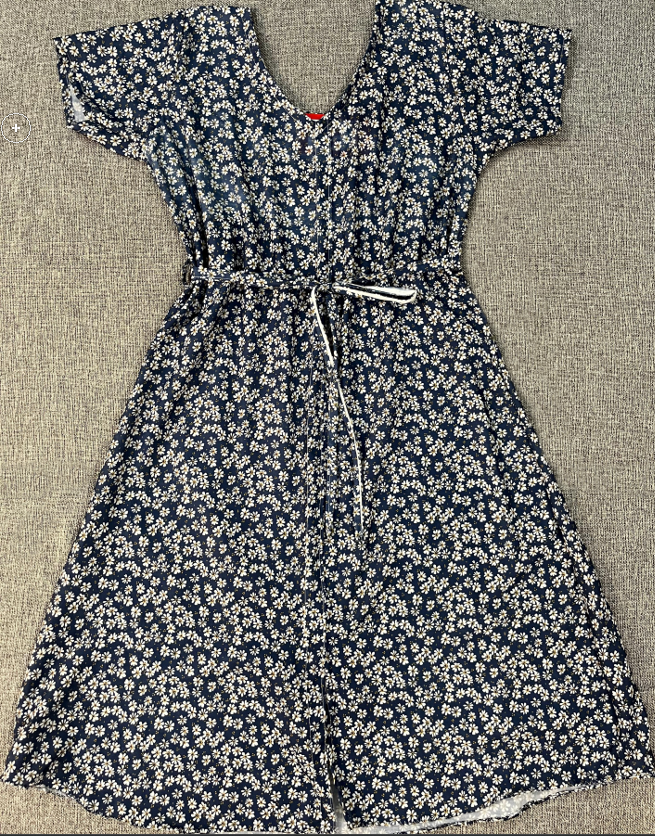 Northline Blue Ditsy Floral Cotton A-line Dress