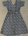 Northline Blue Ditsy Floral Cotton A-line Dress