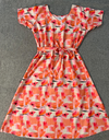 Northline Orange Cotton A-line Dress
