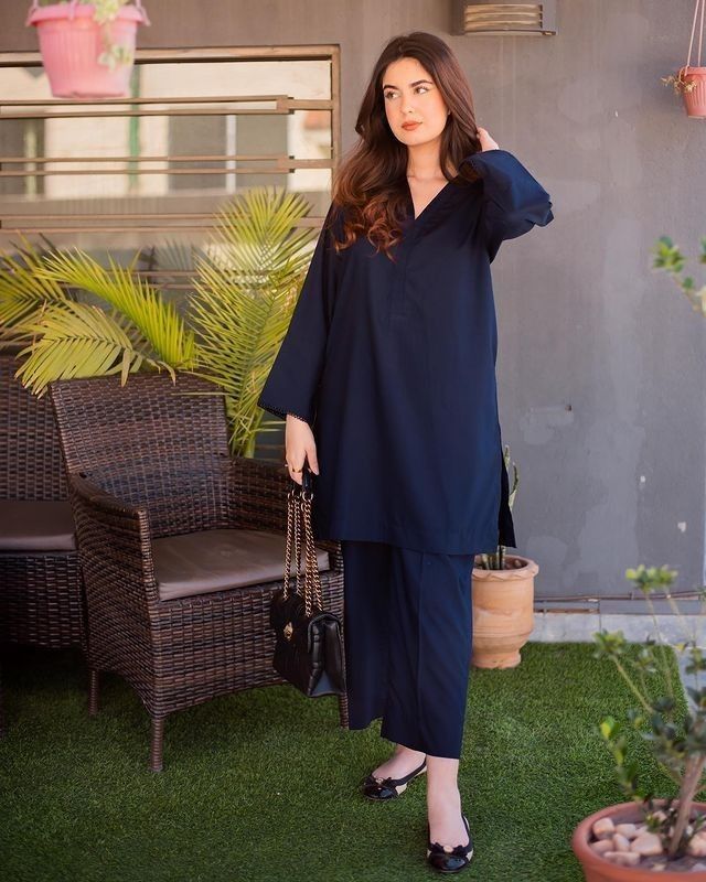 [NC10062] Navy Blue Casual Kurta Pant Set for Women
