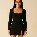 Northline Women's Sexy Long Sleeve Bodycon Mini Dress