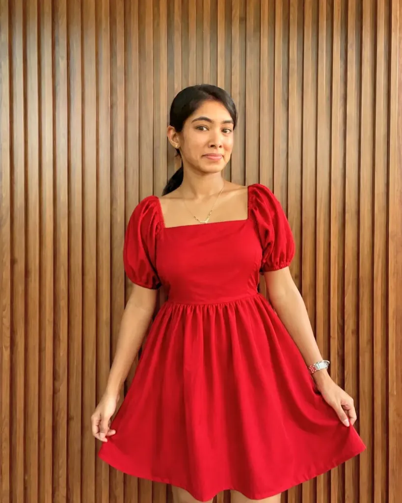 Rosette Fit & Flare Mini Dress