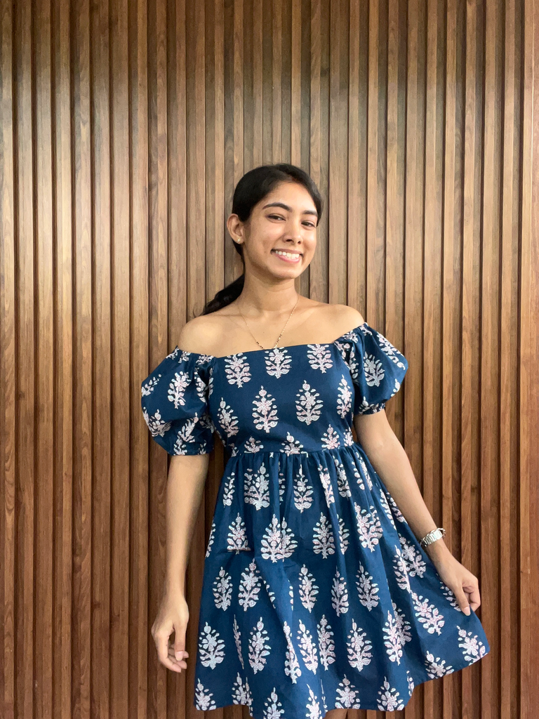 Bluebell Bloom Dress in Soft Cotton Fabric