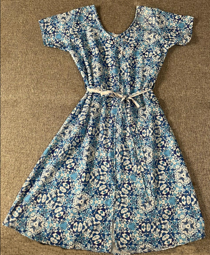 [NC10023] Northline Blue Cotton A-line Dress