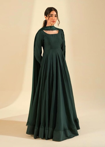 [NC10011] Emerald Green Anarkali Gown for Women