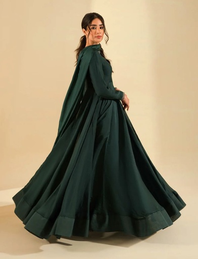 [NC10061] Emerald Green Anarkali Gown for Women